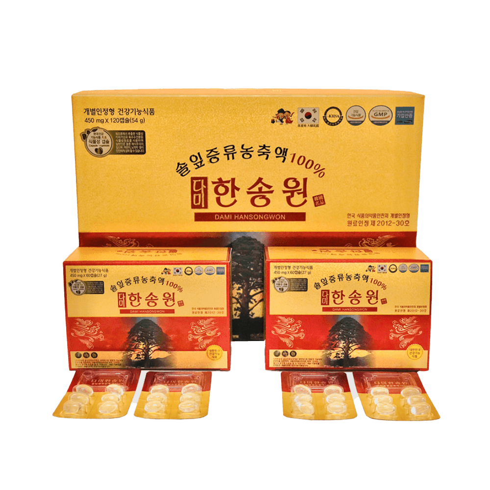 Tinh Dầu Thông đỏ Chính Phủ Dami Hansongwon 120 Viên