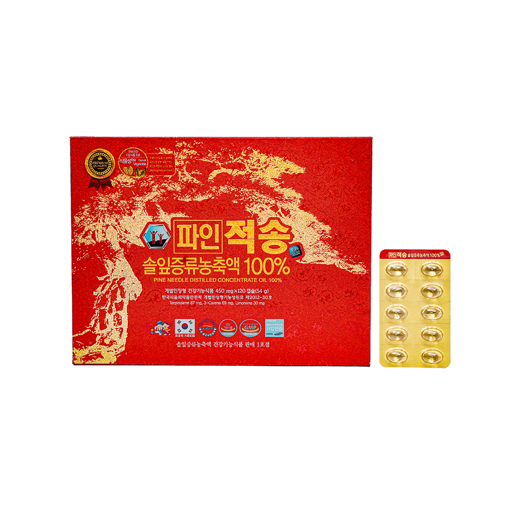 Tinh Dầu Thông đỏ Chính Phủ Red Pine Jeoksong 120 Viên