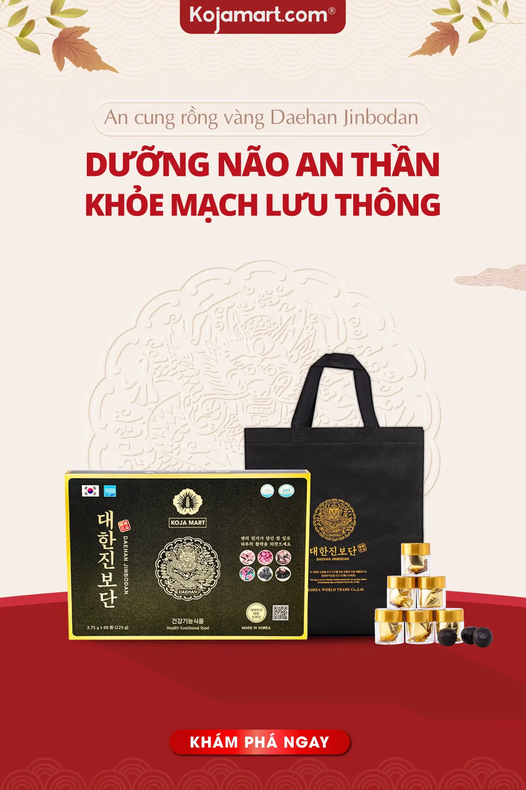 Banner An cung rồng vàng Daehan Jinbodan
