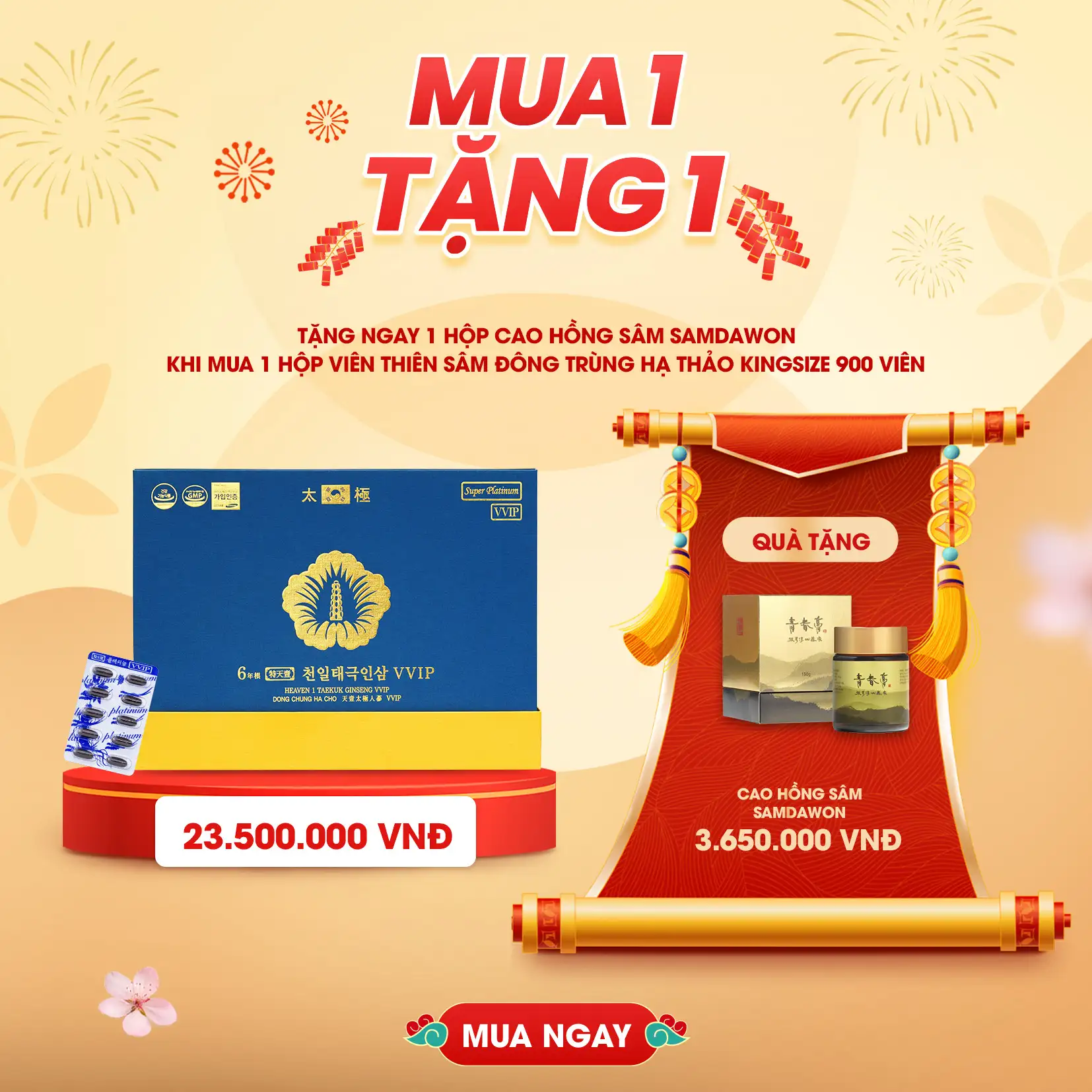 Viên thiên sâm đông trùng hạ thảo Kingsize - 900 viên