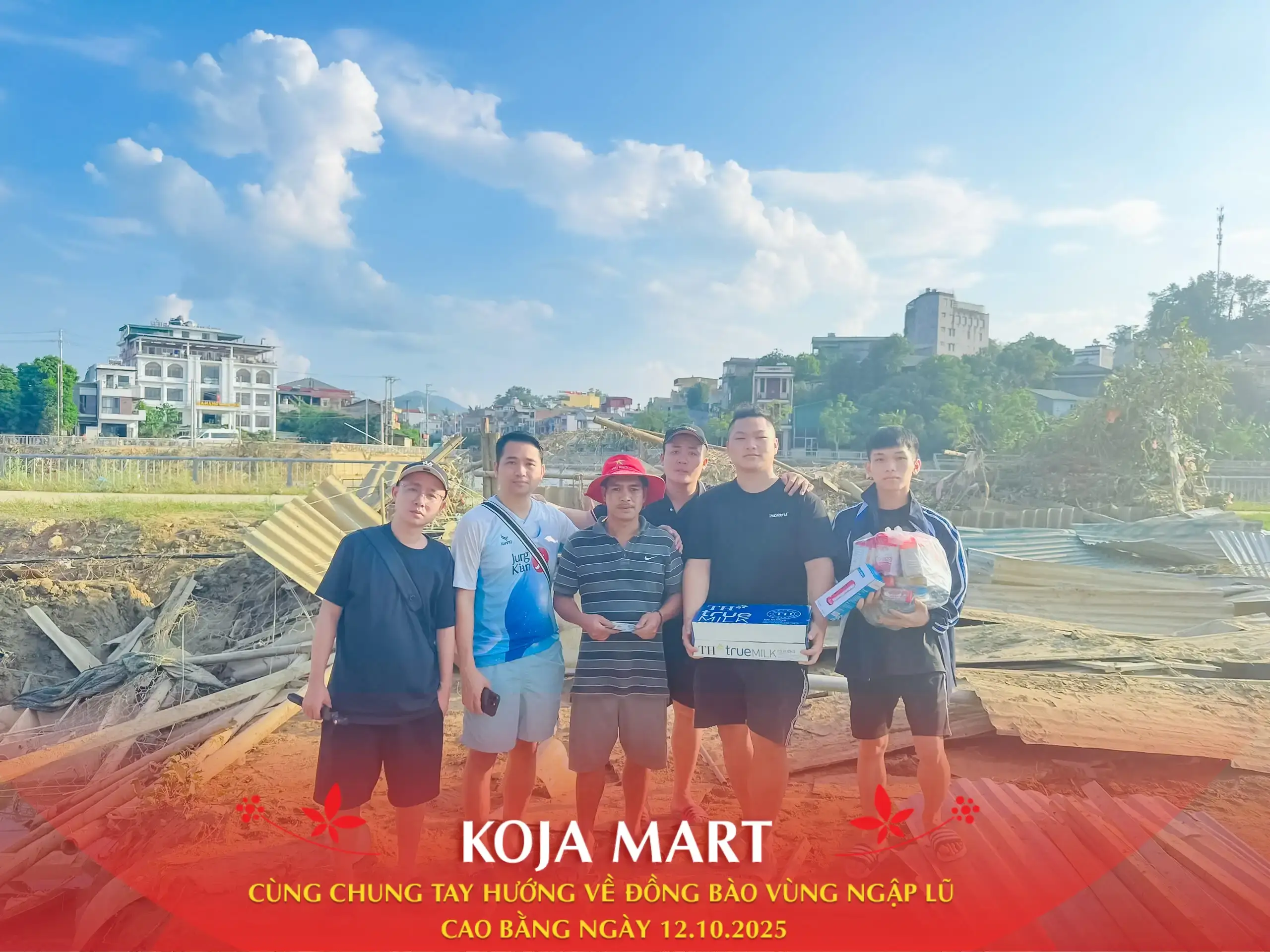 Koja Mart chia sẻ cùng bà con vùng lũ Cao Bằng